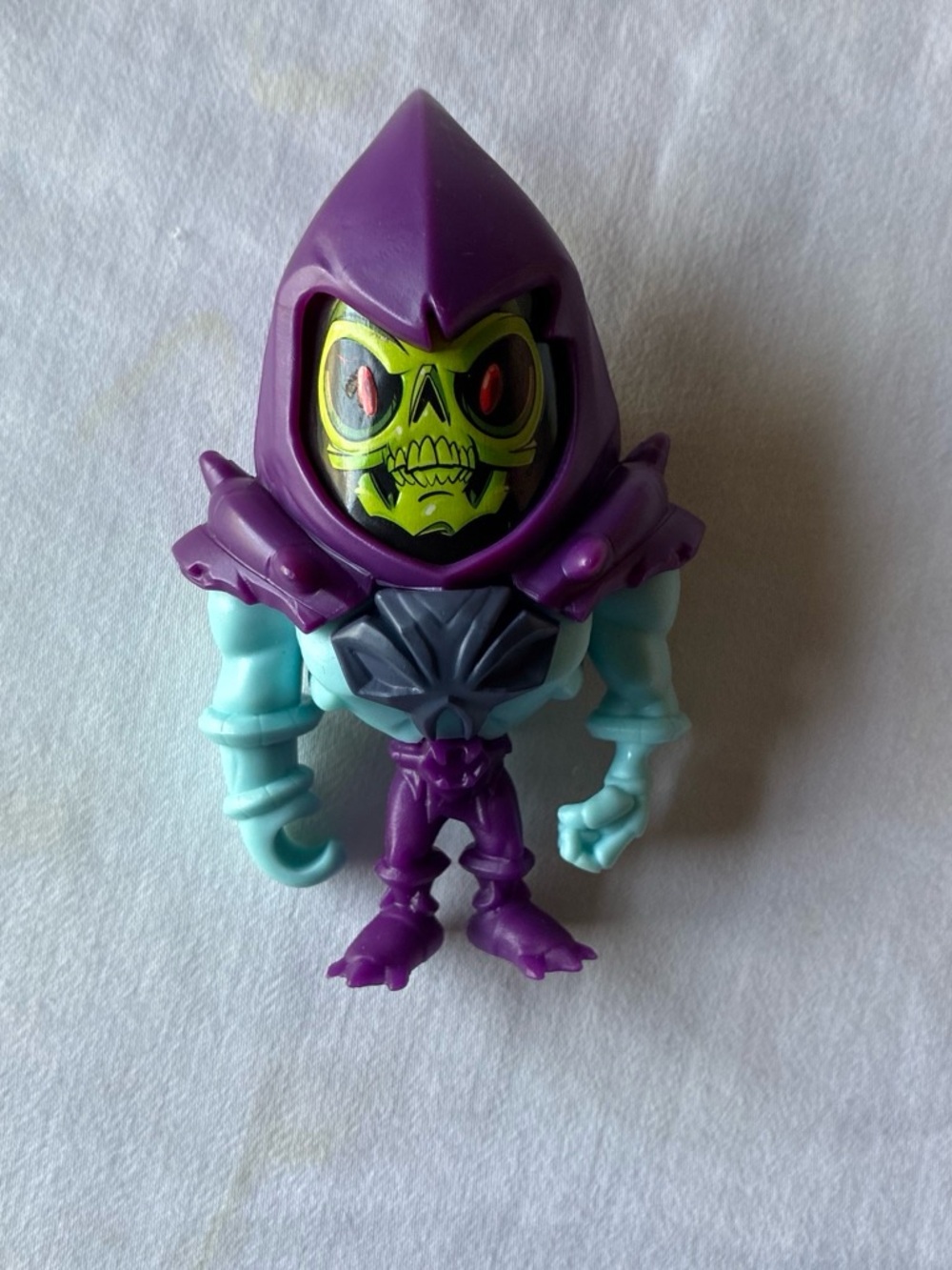 Purple & Teal Hooded Skeleton Action Figure for Kids